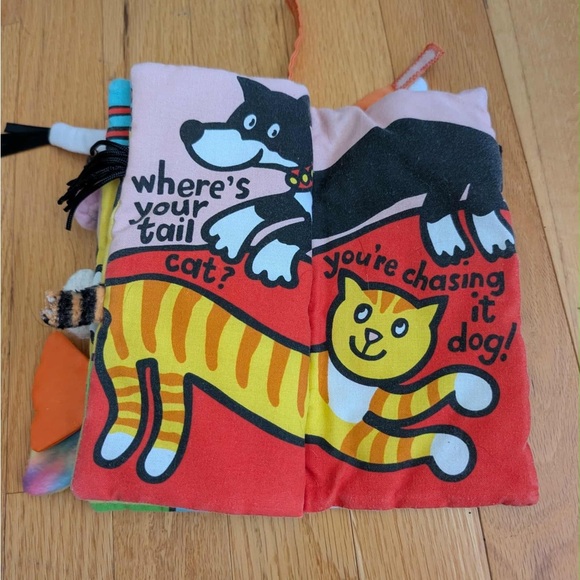 Jellycat Orange Farm Animal Book-Cat tail missing - Picture 5 of 7